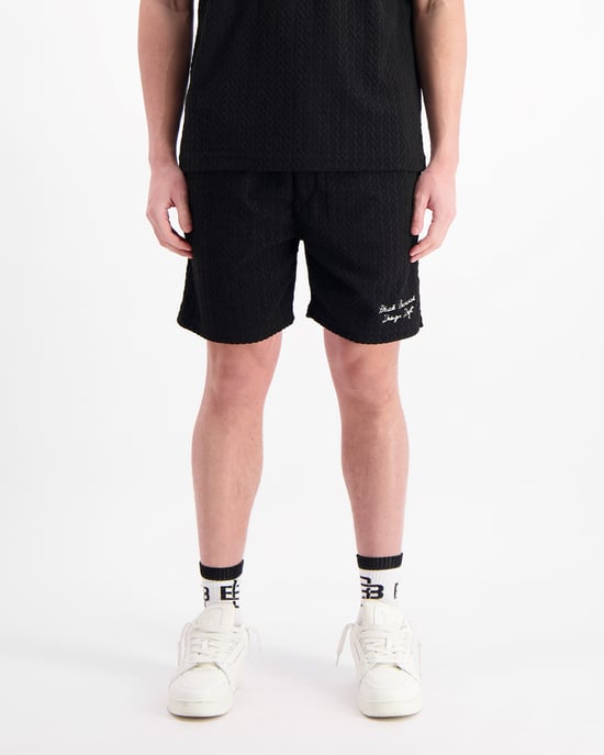 Pantalones Cortos de Terciopelo Terry Black Bananas, Negro - Image 4