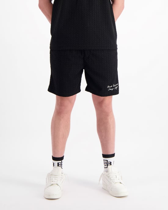 Pantalones Cortos de Terciopelo Terry Black Bananas, Negro - Image 5