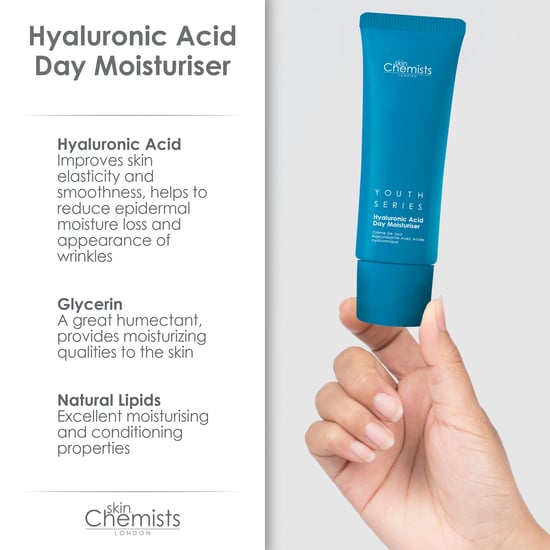 skinChemists Serie de Juventud Crema Hidratante Diurna 1% Ácido Hialurónico 50ml - Image 4