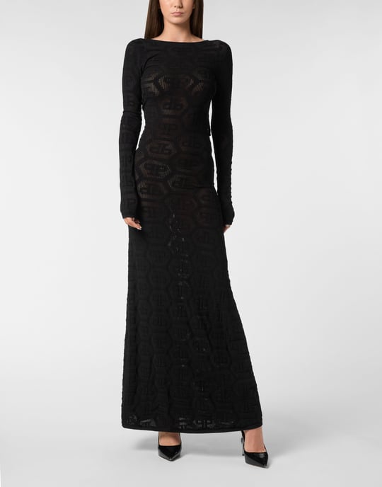 Long Dress Knitted Monogram - Image 3