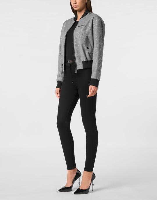 Cropped Bomber Pied De Poule - Image 4