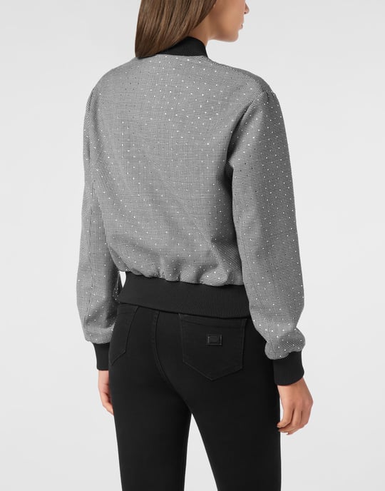 Cropped Bomber Pied De Poule - Image 5