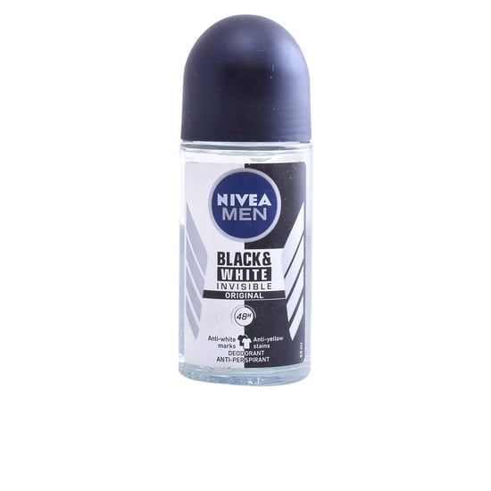 Men Black & White Invisible Desodorante Roll-on 50 ml - Image 1