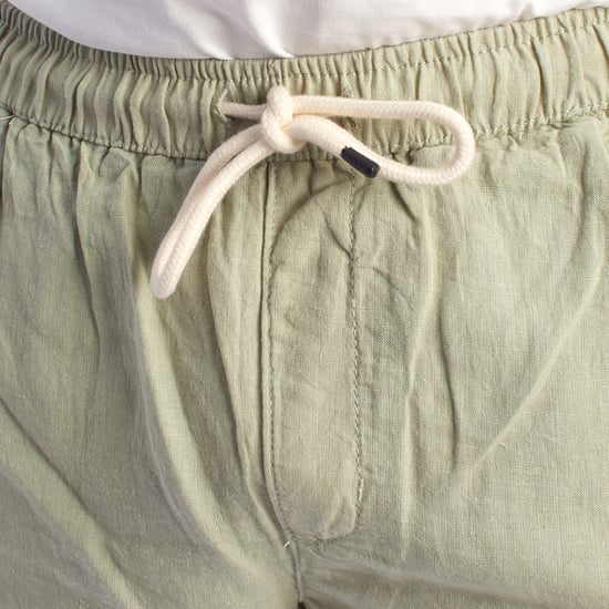 Pantalones Cortos de Lino para Hombre con Cinta Ajustable HS24MBE09 - Image 2