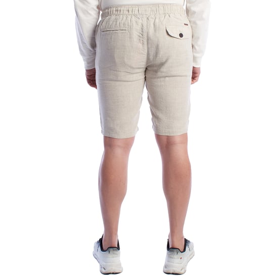 Pantalones cortos de lino para hombres con cordón HS24MBE09 - Image 5