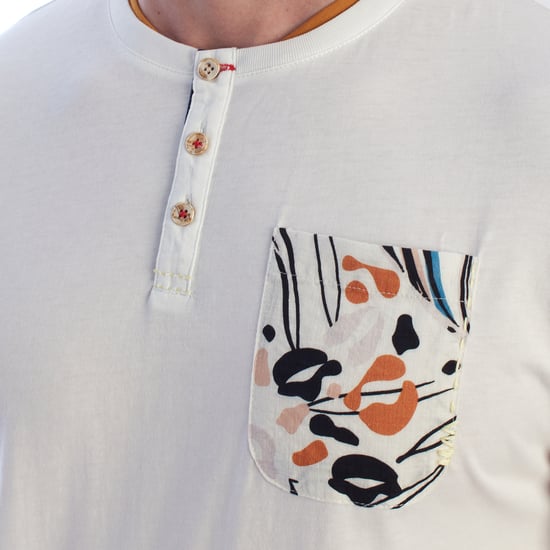 Camiseta Henley de Manga Corta para Hombre HS24MTS09 - Image 2