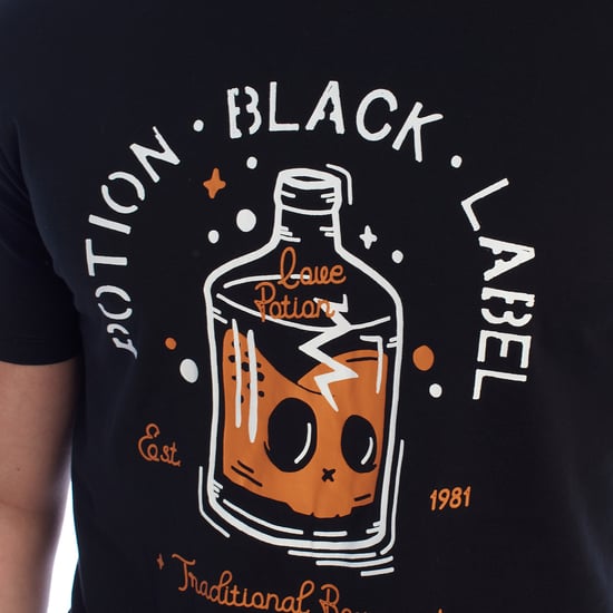  camiseta de algodón gráfica de manga corta para hombre HS24MTS20-A - Image 2