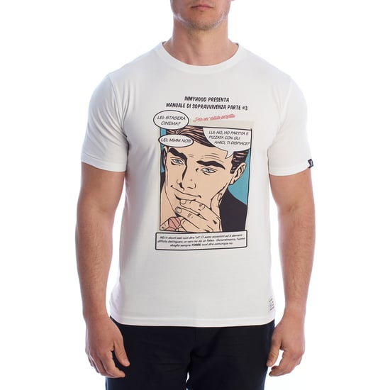 Camiseta de algodón con estampado de cómics de manga corta para hombres HS24MTS21-C - Image 1