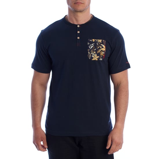 Camiseta Henley de Manga Corta para Hombre HS24MTS09 - Image 1