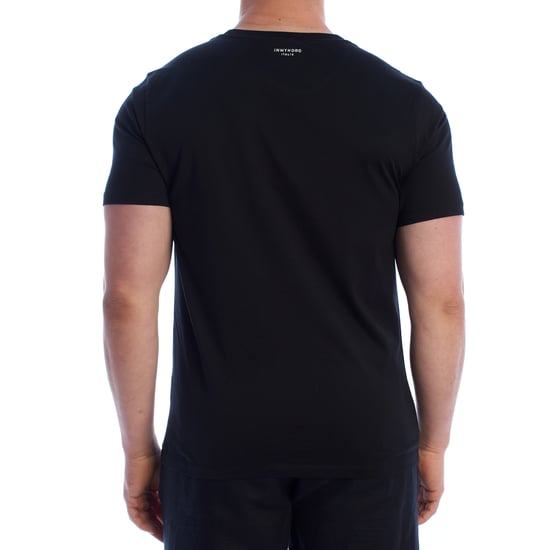 Camiseta de algodón con gráfico de manga corta para hombre HS24MTS20-B - Image 3