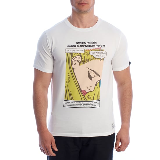 Camiseta de algodón para hombre con estampado de cómic de manga corta HS24MTS21-B - Image 1