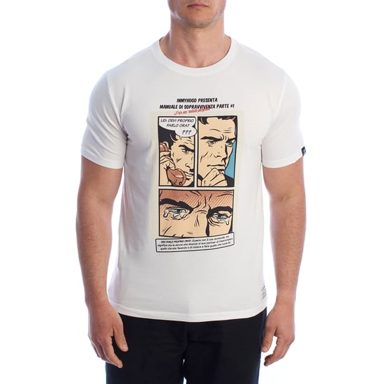 Camiseta de algodón de manga corta con estampado de cómic para hombre HS24MTS21-A - Image 1