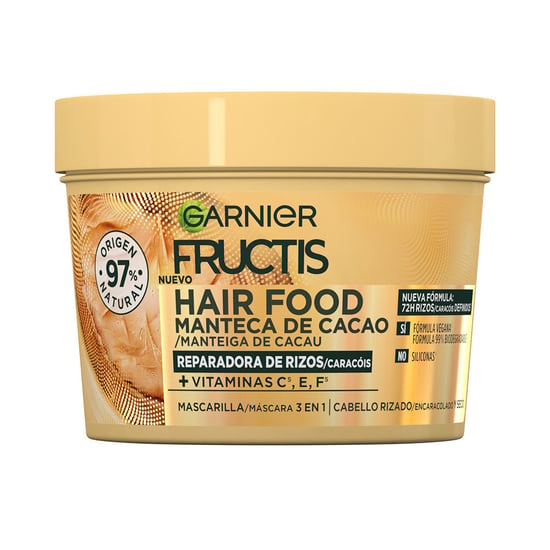 Fructis Hair Food Manteca De Cacao Mascarilla Rizos Nutridos 390 ml - Image 1