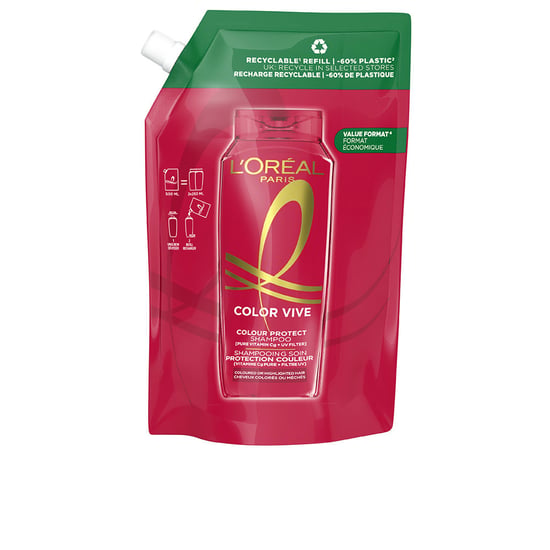Elvive Color-vive Champú Protector Recarga Eco Pack 500 ml - Image 1