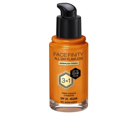 Facefinity All Day Flawless 3 In 1 Foundation #w91-warm Amber 30 ml - Image 1