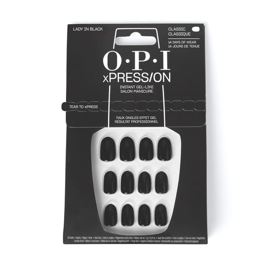 Opi Xpress/on Uñas Artificiales Tonos Icónicos #lady In Black - Image 1