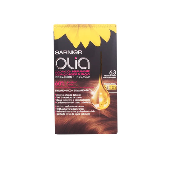 Olia Coloración Permanente #6,3 Rubio Oscuro Dorado Lote 4 pz - Image 1