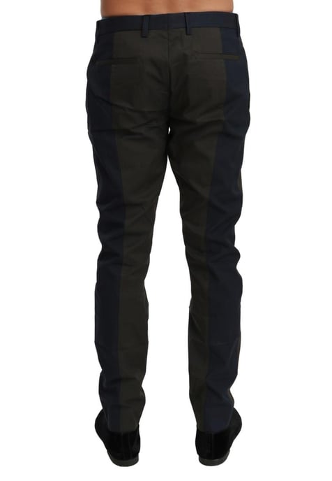 Pantalones de algodón de rayas azul y gris para hombre de Dolce & Gabbana - Image 2