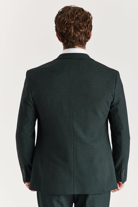 Blazer de traje verde para hombre, estilo Príncipe de Gales. - Image 3
