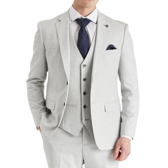 Blazer ligero de verano de un solo pecho para hombre en color plateado - Image 2