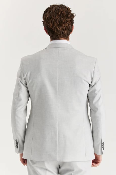 Blazer ligero de verano de un solo pecho para hombre en color plateado - Image 3
