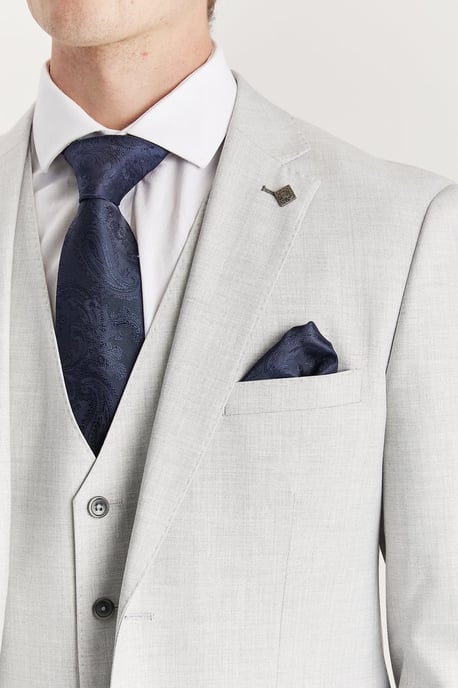 Blazer ligero de verano de un solo pecho para hombre en color plateado - Image 5