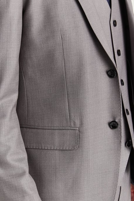 Blazer de traje gris a medida para hombre, chaqueta formal - Image 3