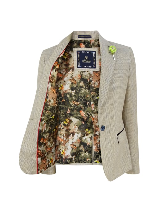 Chaqueta de tweed con diseño de espiga color crema para mujer Peaky Blinders - Image 3