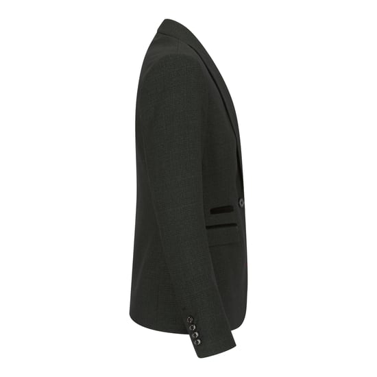 Chaqueta clásica de lana de tweed a cuadros verdes para mujer - Image 3