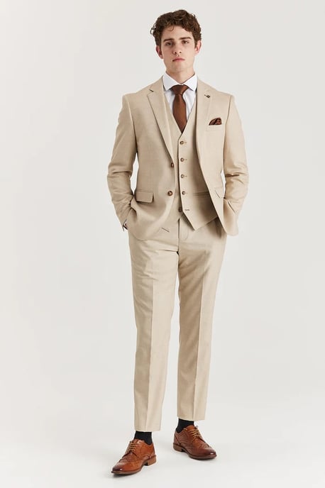 Pantalón beige ligero de verano para boda y fiesta para hombre - Image 2
