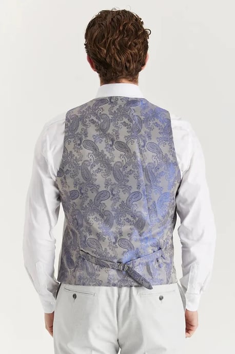 Chaleco ligero de verano para hombre, color plateado, para bodas y fiestas - Image 2
