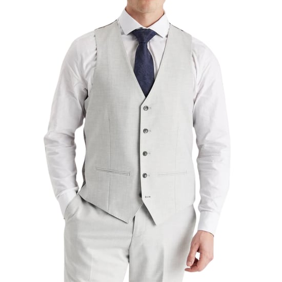 Chaleco ligero de verano para hombre, color plateado, para bodas y fiestas - Image 3