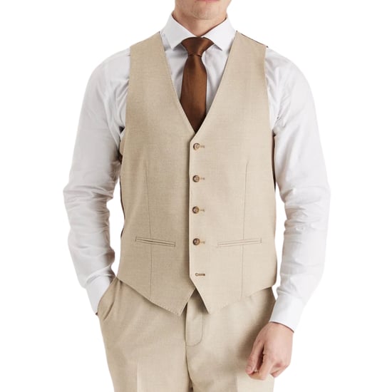Chaleco beige ligero de verano para boda y fiesta para hombre - Image 3