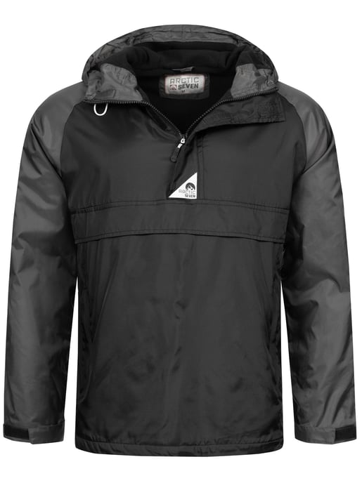 Chaqueta impermeable Arctic Seven para hombre – Negro-Gris oscuro - Image 1