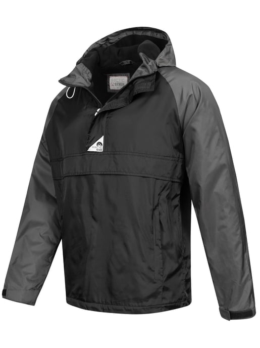 Chaqueta impermeable Arctic Seven para hombre – Negro-Gris oscuro - Image 2