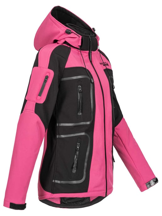 Arctic Seven Chaqueta Softshell para Mujer Rosa-negro - Image 3