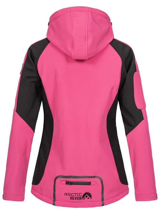 Arctic Seven Chaqueta Softshell para Mujer Rosa-negro - Image 4