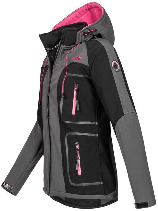 Arctic Seven Chaqueta Softshell para Mujer Gris oscuro-negro - Image 2