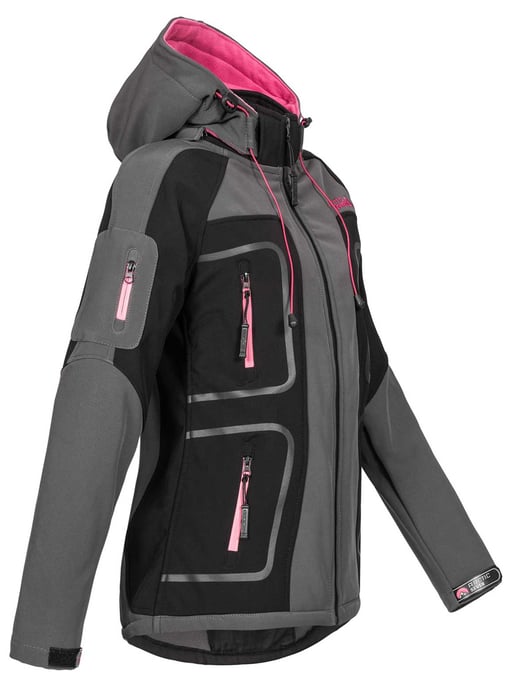 Arctic Seven Chaqueta Softshell para Mujer Gris oscuro-negro - Image 3