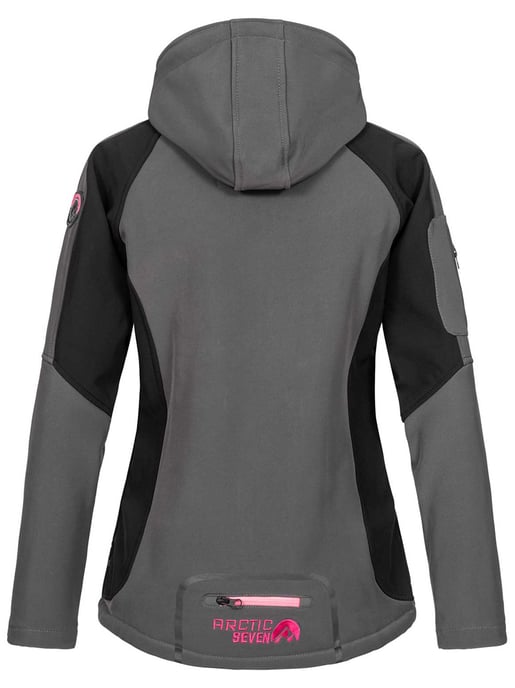 Arctic Seven Chaqueta Softshell para Mujer Gris oscuro-negro - Image 4