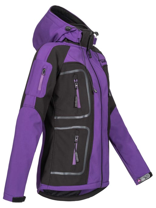 Arctic Seven Chaqueta Softshell para Mujer Morado-negro - Image 3