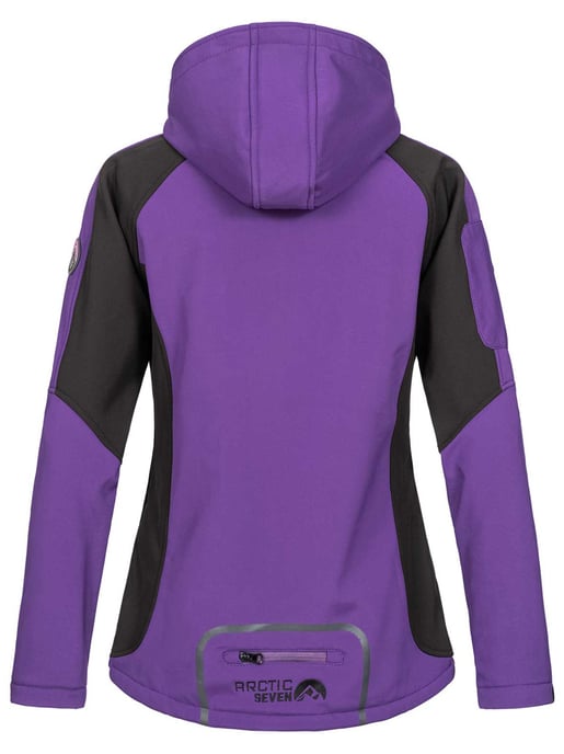 Arctic Seven Chaqueta Softshell para Mujer Morado-negro - Image 4