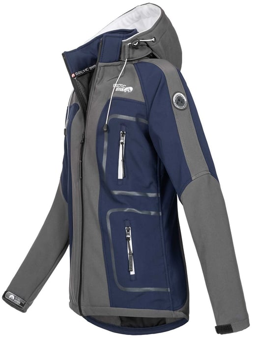 Arctic Seven Chaqueta Softshell para Mujer Gris-Marino - Image 2