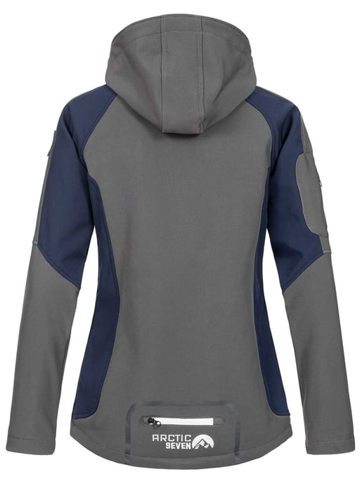 Arctic Seven Chaqueta Softshell para Mujer Gris-Marino - Image 4