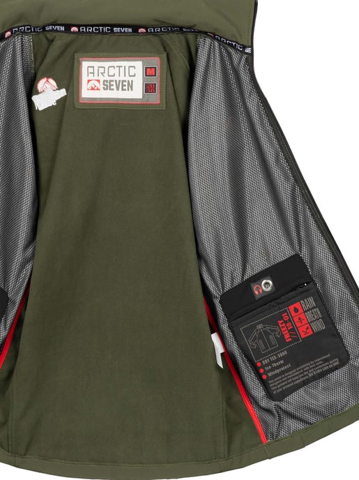 Chaqueta Softshell para Hombre Arctic Seven Oliva - Image 4