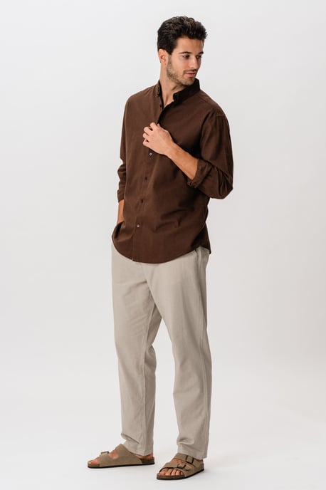 Camisa de Lino - Café - Image 5