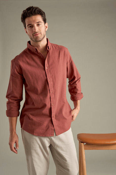 Camisa de Lino - Terracota - Image 2