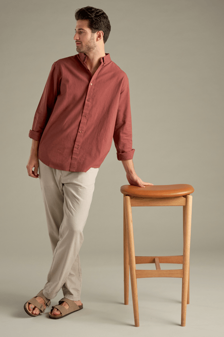 Camisa de Lino - Terracota - Image 3