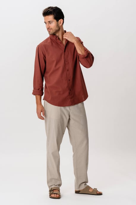 Camisa de Lino - Terracota - Image 4