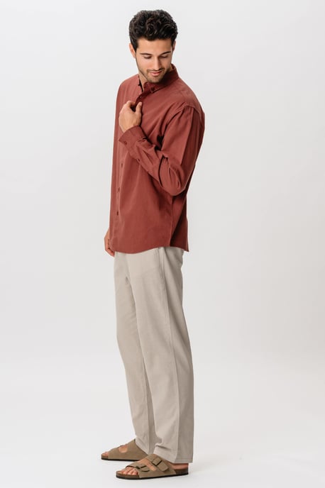 Camisa de Lino - Terracota - Image 5